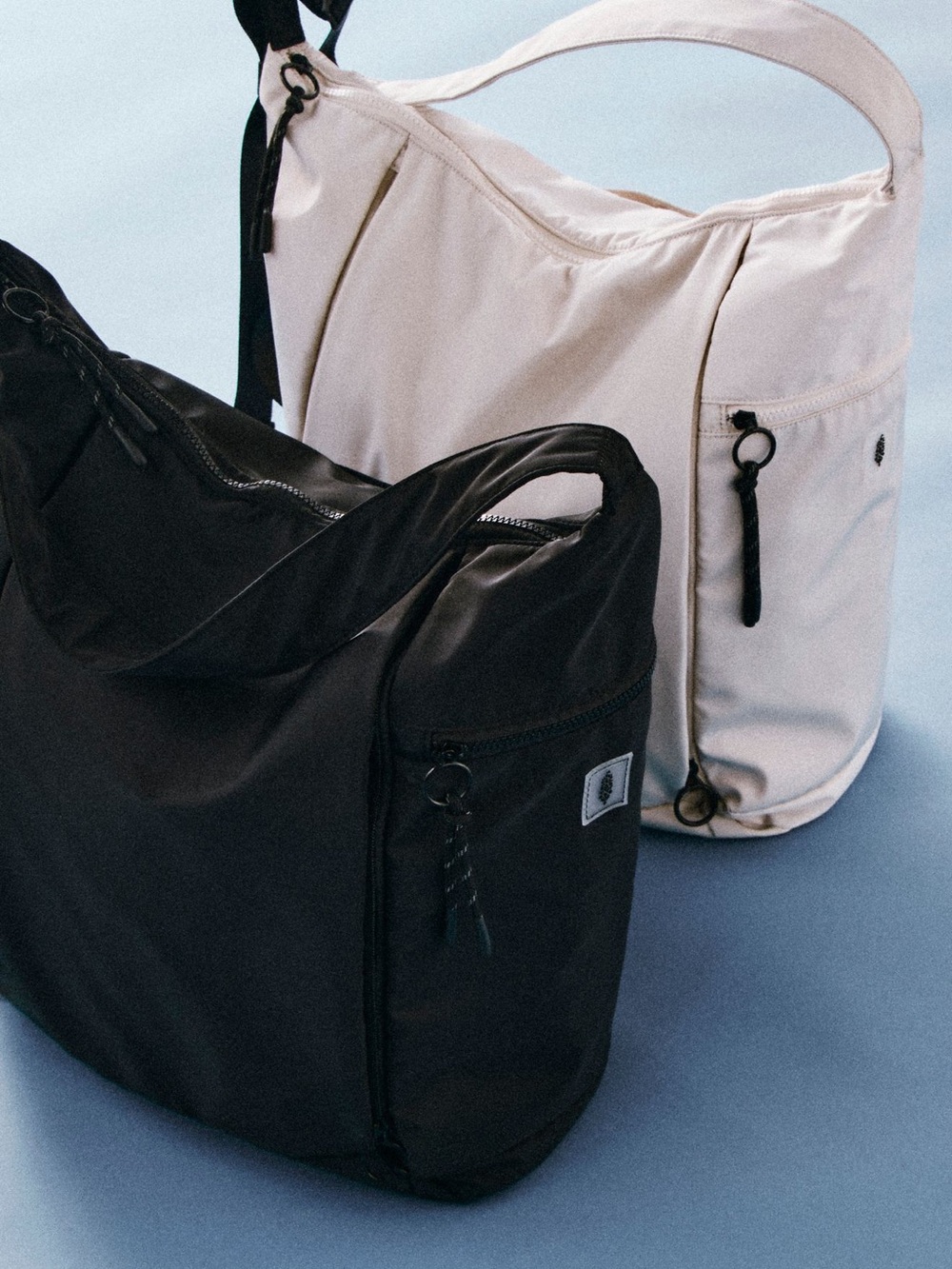 Free People Black and Off-White Caryall Tote